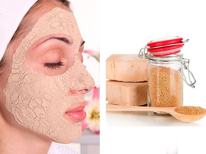 Yeast mask for smoothing wrinkles